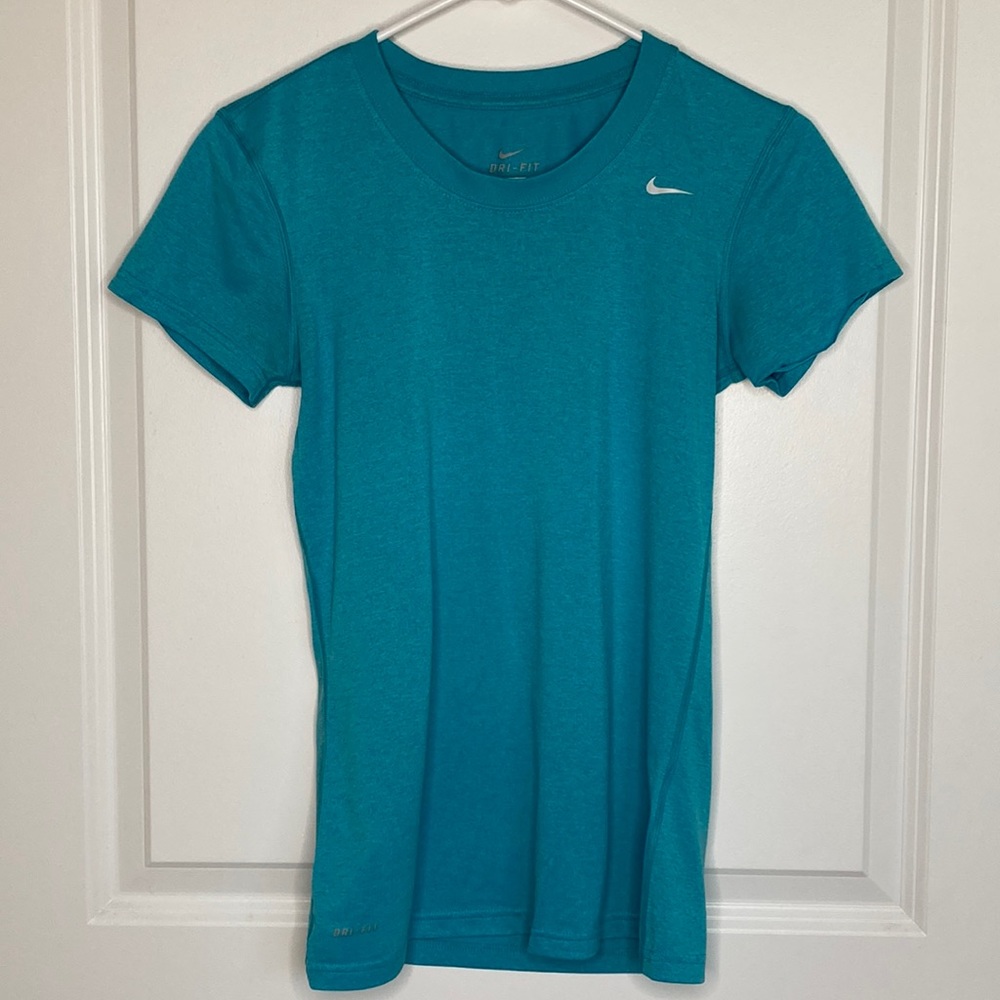 Nike | Dri-Fit Crew Neck Tee | Heather Aqua | Size XS